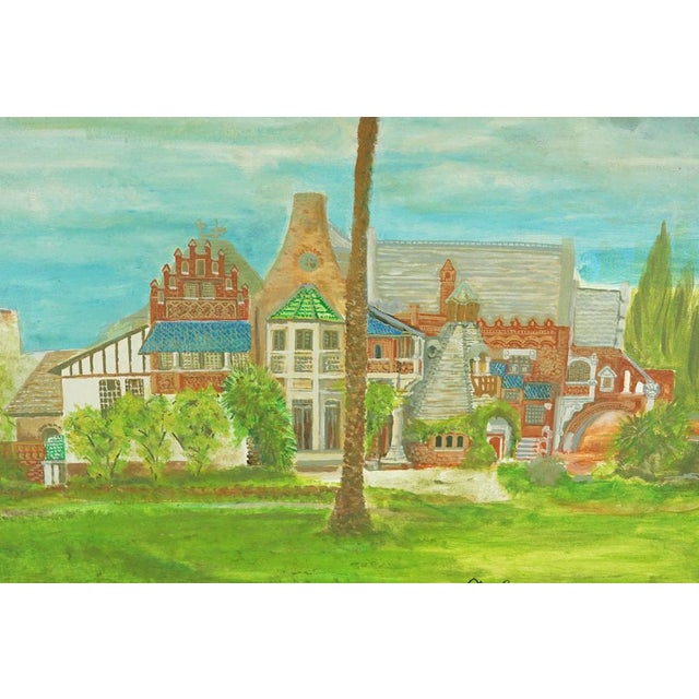 The Casina Delle Civette, Museum at Villa Torlonia, Rome, 20th Century, Oil on Canvas For Sale - Image 3 of 18