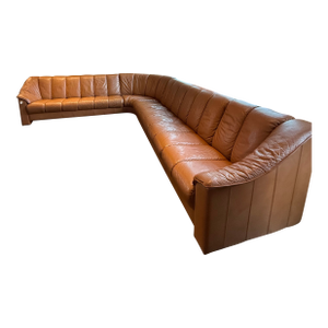 Vintage Danish Leather Sectional