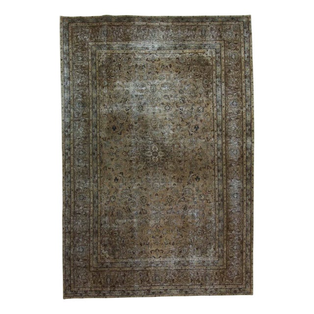 Vintage Hand-Knotted Middle Eastern Rug For Sale