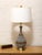Mid 20th Century Mid 20th Century Ribbed Gourd Mid Century Table Lamp With Brass Base and White Drum Shade For Sale - Image 5 of 7
