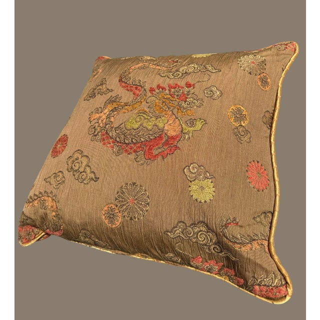 2020s Chinese Dragon Pillows- a Pair For Sale - Image 5 of 5