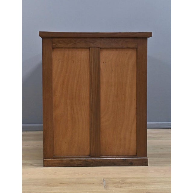 Small Art Deco Oak Pedestal Desk, 1940s For Sale - Image 11 of 18