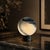 Blue Aloadecor Cosmic Blue Hand-Blown Art Glass Globe Table Lamp Cordless Rechargeable Decorative Bedside Lamp With Dimmable Led For Sale - Image 8 of 11