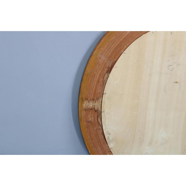 Vintage Italian Oval Wooden Mirror, 1970s For Sale - Image 13 of 14