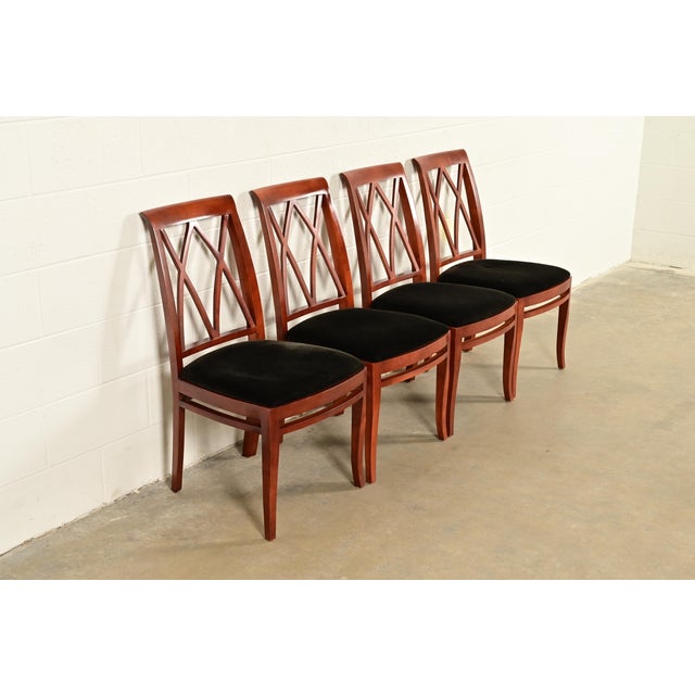 Bernhardt Bernhardt Regency Carved Mahogany Dining Chairs | Set of Four For Sale - Image 4 of 14