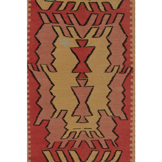 Tribal Vintage Persian Tribal Kilim Rug in Red, Pink, Gold Patterns Rug & Kilim For Sale - Image 3 of 7