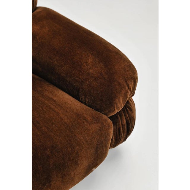 Textile Sesann Lounge Chair by Gianfranco Frattini for Cassina, 1970s For Sale - Image 7 of 10