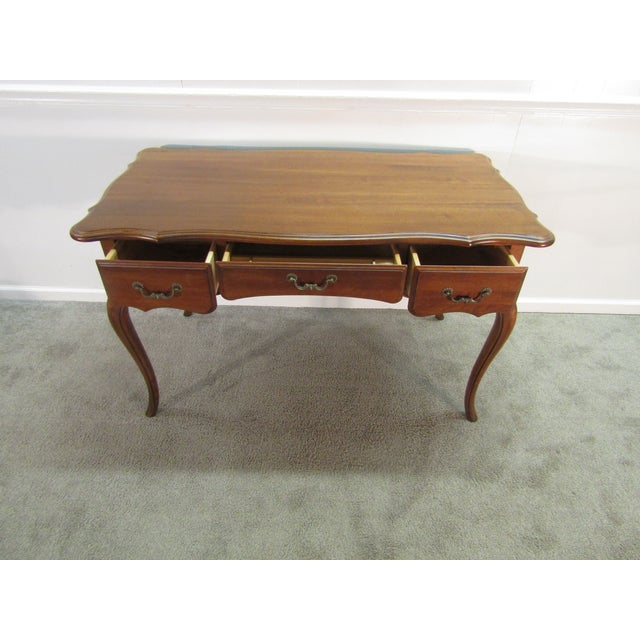 1990s Ethan Allen Country French Solid Maple Desk For Sale - Image 5 of 8