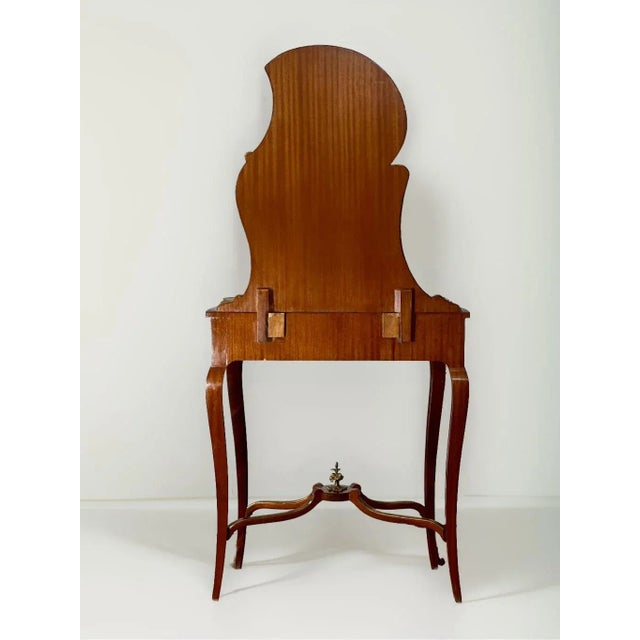 Late 19th Century French Ormolu-Mounted Kingwood and Parquetry Vanity Dressing Table For Sale In Philadelphia - Image 6 of 12