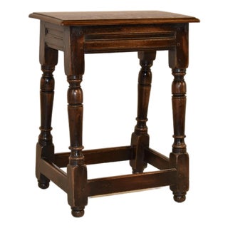 19th Century English Oak Joint Stool For Sale