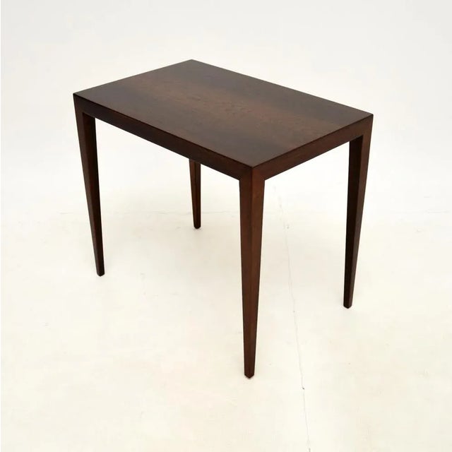 Mid-Century Modern Vintage Danish Side Table by Severin Hansen for Haslev Møbelsnedkeri, 1960 For Sale - Image 3 of 8