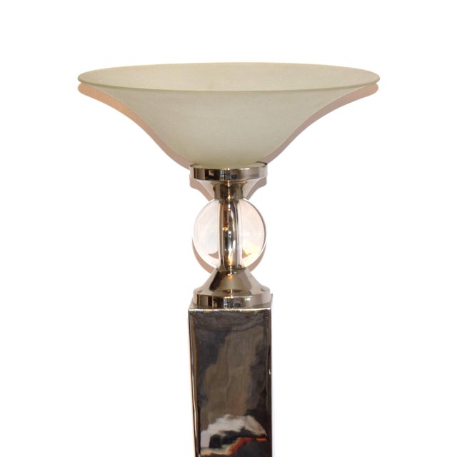 Metal Floor Lamp by Jean Claude Laville for J.T. Kalmar For Sale - Image 7 of 9