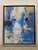 Abstract 18in X 22in Modern Contemporary Framed Blue Abstract on Canvas. For Sale - Image 3 of 4