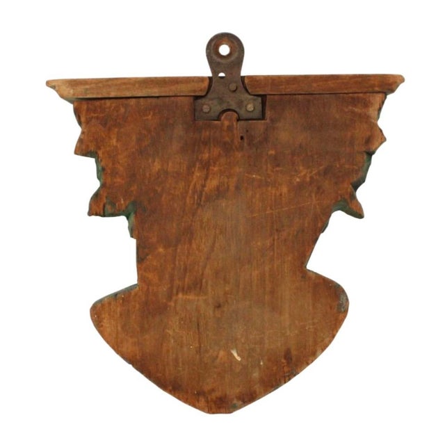 European Carved and Painted Wooden Figural Wall Shelf For Sale - Image 10 of 10