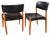 Ejner Larsen & Aksel Bender Madsen Teak Side Dining Chairs for Willy Beck, Denmark 1950. Fully restored and new leather....