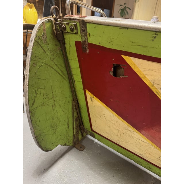 Green Vintage Fairground Sidecar Bench, 1920s For Sale - Image 8 of 11
