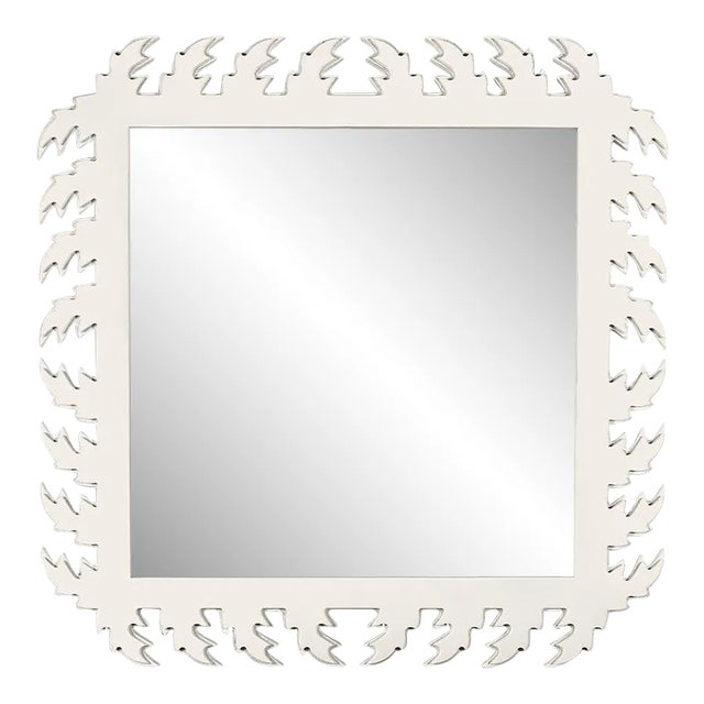 Fleur Home Audubon Square Mirror in White Dove, 33x33 For Sale