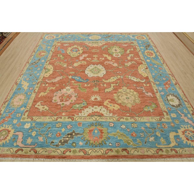 Modern Anatolia Rug 10’1” X 10’4” Brown Wool Modern Hand-Knotted Carpet For Sale - Image 3 of 15