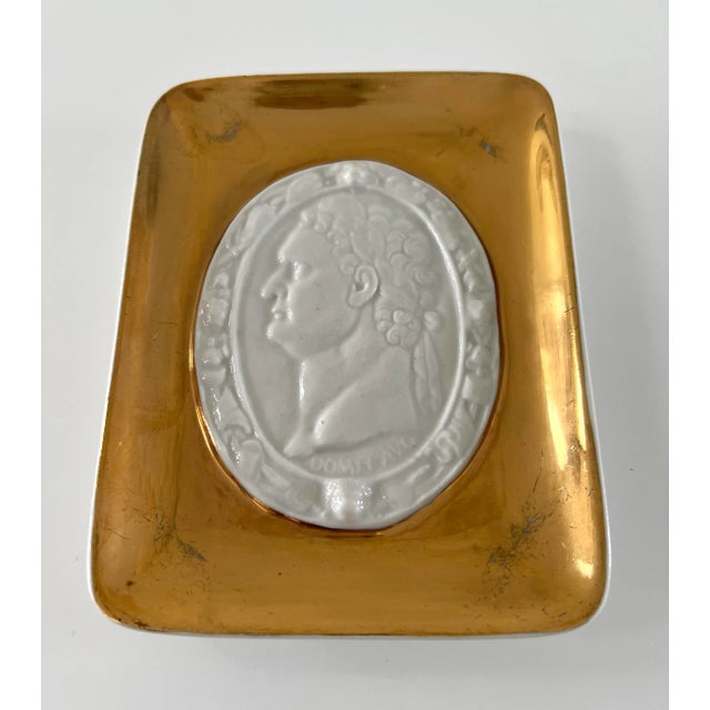 Vintage Fornasetti Milano Porcelain Profile Tray Dish for Rosenfeld Imports. For Sale - Image 11 of 11