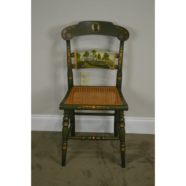 Paint Hitchcock Andrew Jackson's Hermitage Limited Edition Hand Painted Side Chairs (B) - a Pair For Sale - Image 7 of 13