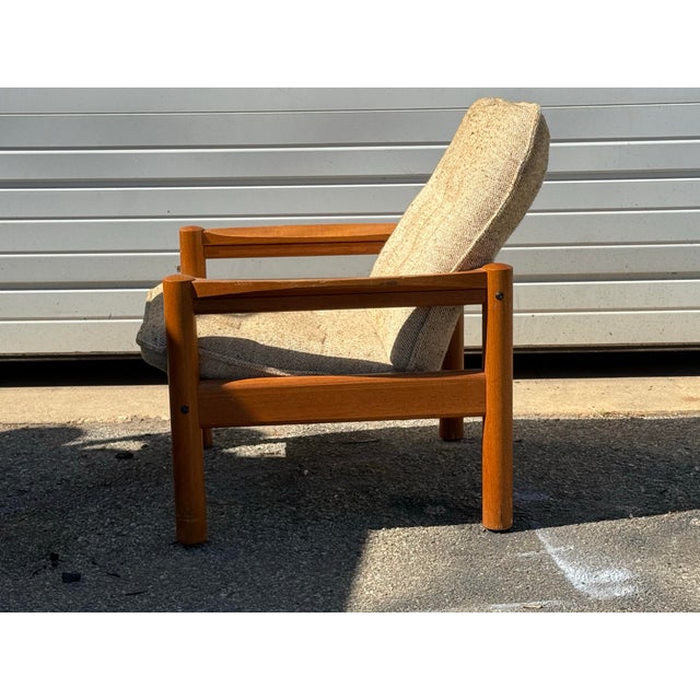 Mid-Century Danish Modern Domino Mobler Tufted Teak Lounge Chair For Sale - Image 10 of 11