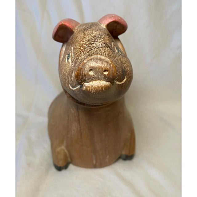 Hand Carved and Painted Pig For Sale In New York - Image 6 of 12
