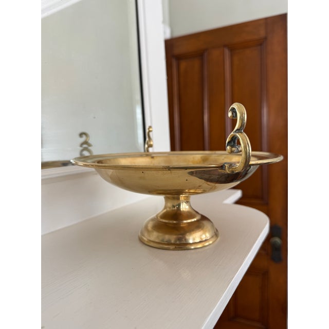 English Vintage Hammered Brass Tazza For Sale - Image 3 of 5