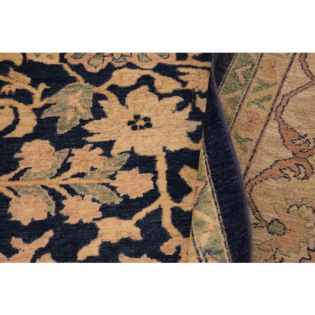 Beige Classic Ziegler Blue Beige Hand-Knotted Wool Rug - 9'0'' X 12'6'' For Sale - Image 8 of 8