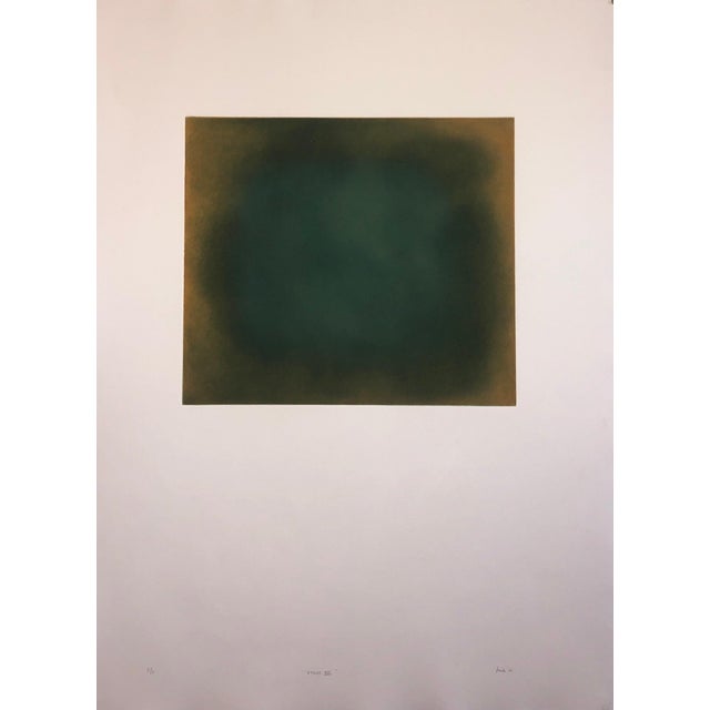 Green Joe Novak, Abstract Color Field Gradient Monoprint Aquatint Etching California Minimalism, 2001 For Sale - Image 8 of 10