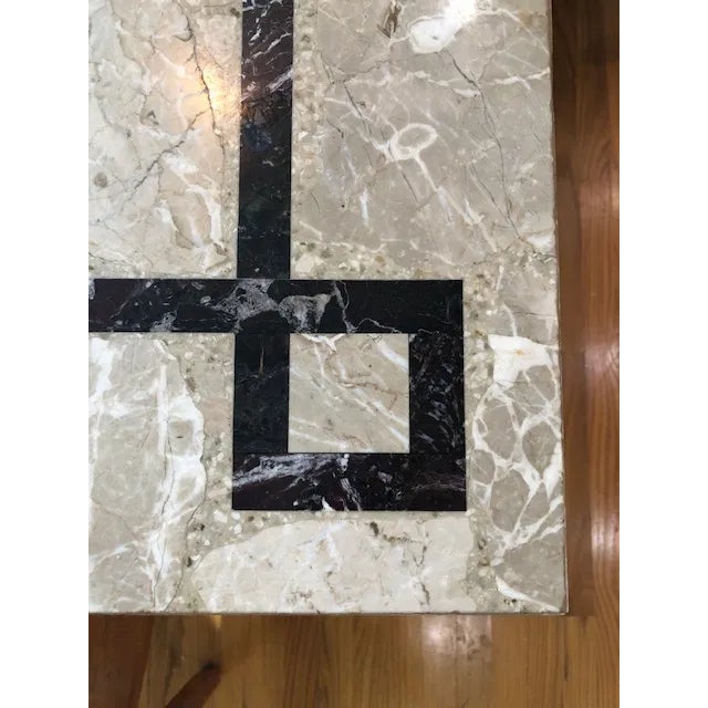 1970s Postmodern Vintage Marble Dining Table For Sale - Image 4 of 8