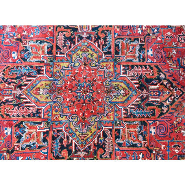 Tribal 1950s Mid-20th Century Heriz Rug For Sale - Image 3 of 11