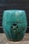Antique Chinese Green Turquoise Teal Glazed Garden Stool Pedestal Table For Sale - Image 4 of 12