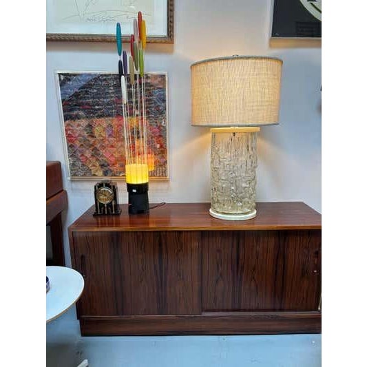 Swedish Molded Glass Table Lamp, Art Glass, Scandinavian Modern, 1965 For Sale - Image 10 of 10