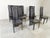 1980s Modern Italian Lacquered Wood and Leather Dining Chairs, 1980s, Set of 8 For Sale - Image 5 of 11