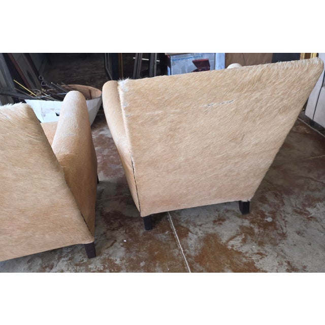 Pair of Rustic Style Hide Covered Club Chairs For Sale - Image 10 of 15