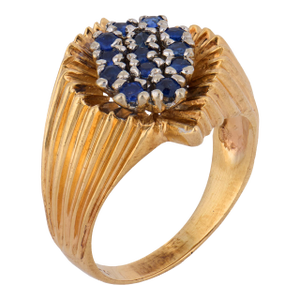 Vintage Sapphire 14k Yellow Gold Ring, Size 6.75