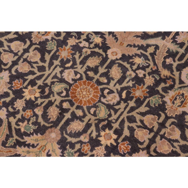 1990s Boho Chic Charcoal/Gray Wool Rug - 8'2'' X 10'1'' For Sale - Image 5 of 10