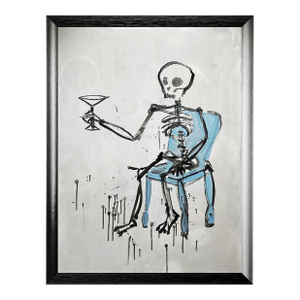 Memento Mori “Happy Hour”. Original Print on Canvas. Framed