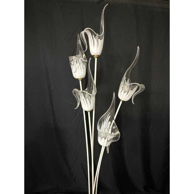 Modern 1970s Modern Murano Lily Floor Lamp For Sale - Image 3 of 3