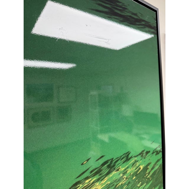 Metal 21st Century, Untitled, Abstract, Framed Photograph on Acm of Boat Reflection in Water, Artist Geoffrey Baris For Sale - Image 7 of 9