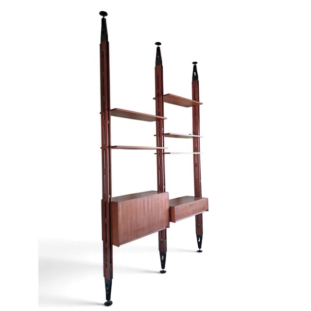 Italian Swedish Wall Unit attributed to Franco Albini, 1960s For Sale - Image 3 of 14
