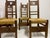 Set of Six Arts and Crafts Ecclesiastical Dining Chairs, circa 1920. A striking set of six Arts and Crafts dining chairs,...