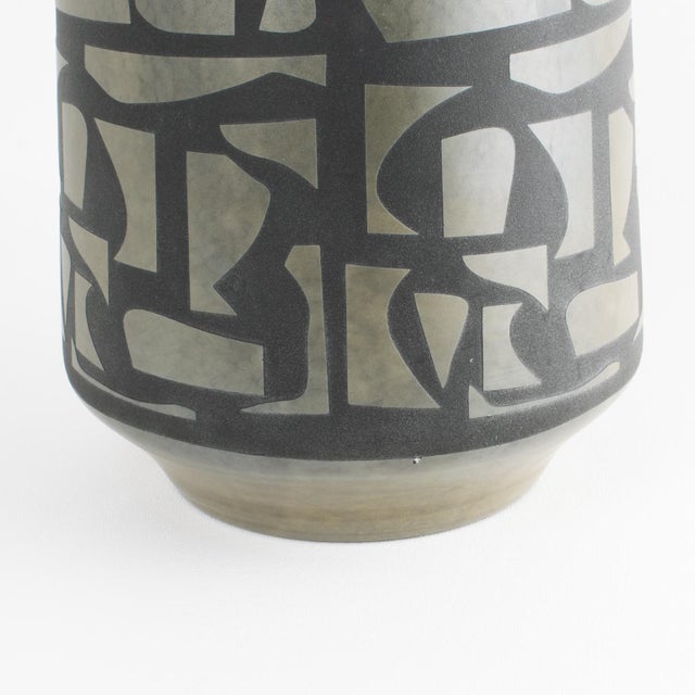 Mid-Century Modernist Acid-Etched Glass Vase, France, 1970 For Sale In Atlanta - Image 6 of 14