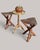 Wood Folding Stools in Teak and Brown Leather, 1970s, Set of 2 For Sale - Image 7 of 18