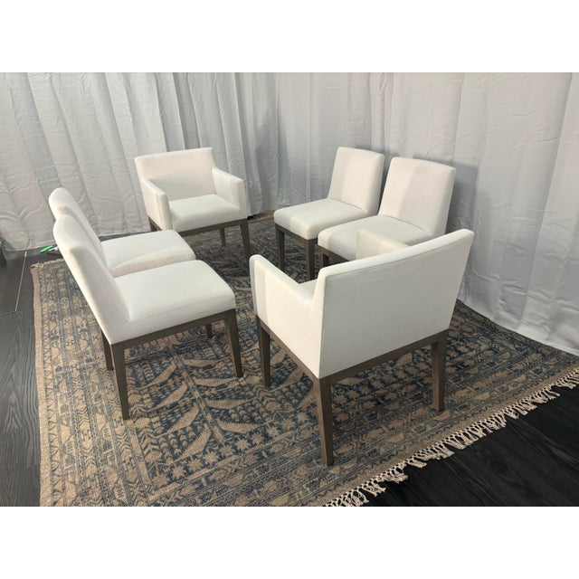 Restoration Hardware Rh Restoration Hardware – Morgan Fabric Dining Chair Set (6 Pieces) For Sale - Image 4 of 18