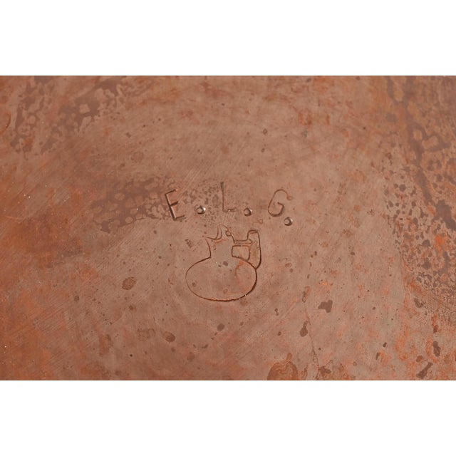 Ramon Ramirez Arts & Crafts Hammered Copper Charger Plate or Tray For Sale - Image 10 of 12