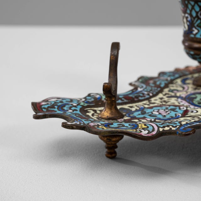 Metal 19th Century French Bronze Desk Inkwell For Sale - Image 7 of 18