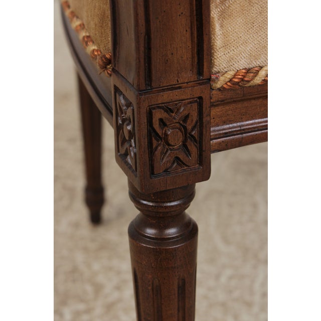 Pair of Cr Laine French Louis XVI Open Arm Chairs For Sale - Image 15 of 16