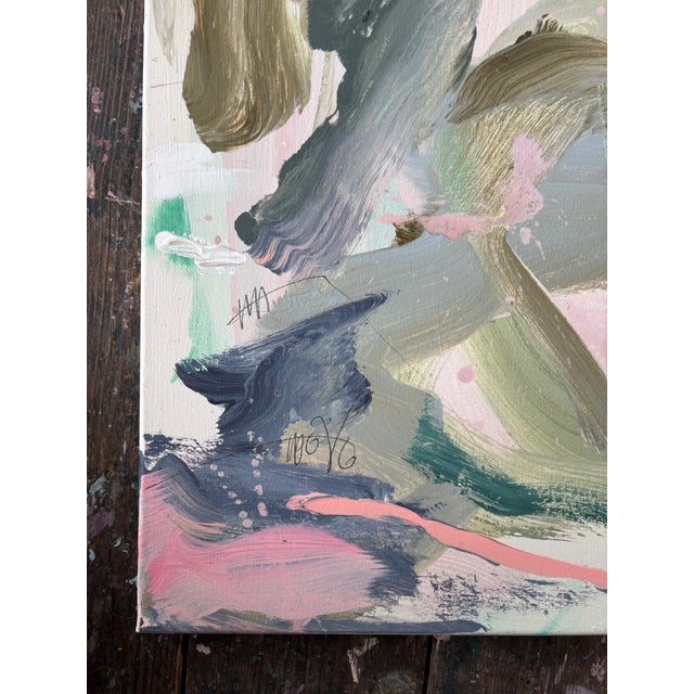 Textile Contemporary Abstract Acrylic and Textiles on Canvas "Boogum Oogum" by Marcus Aitken For Sale - Image 7 of 9