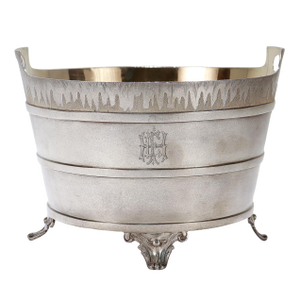 Antique Ford & Tupper Gilded Age Sterling Silver Barrel Form Ice Bucket / Cooler